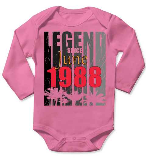 1988 vintage born in June gift Long Sleeve Baby One-Piece