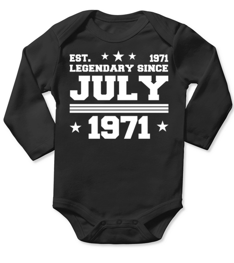 51st birthday July vintage 1971 gift idea Long Sleeve Baby One-Piece