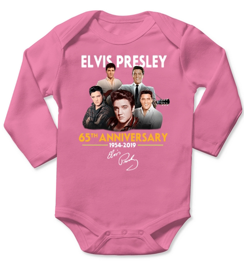 65th anniversary Elvis Presley 1954 2019 signature shirt Long Sleeve Baby One-Piece
