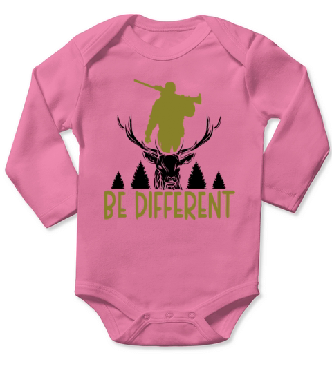 Animal Nature Mountain Deer Hunting Camping Camper Long Sleeve Baby One-Piece