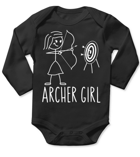 Archery Bow Archer Girl Vintage Long Sleeve Baby One-Piece