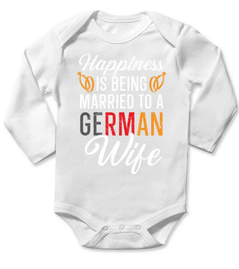 Being Married To A German Husband Wife Germany Long Sleeve Baby One-Piece
