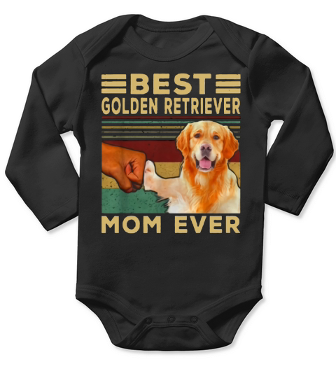 Best Golden Retriever Mom ever vintage shirt Long Sleeve Baby One-Piece
