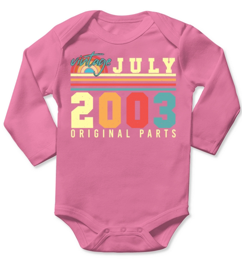 Birth Month July 2003 Long Sleeve Baby One-Piece