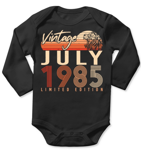 Birthday Greeting For July 1985 Long Sleeve Baby One-Piece