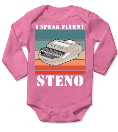 Court Reporter Vintage Stenographer Art Long Sleeve Baby One-Piece