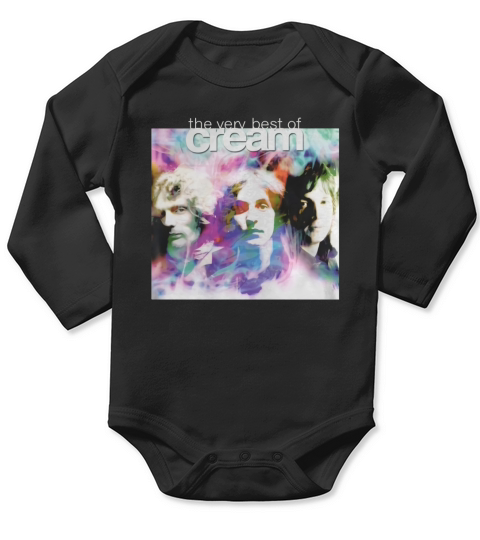 Cream Band Tshirt Long Sleeve Baby One-Piece