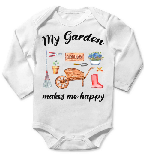 Garden Quote Hobby Gardener Gift Idea Long Sleeve Baby One-Piece