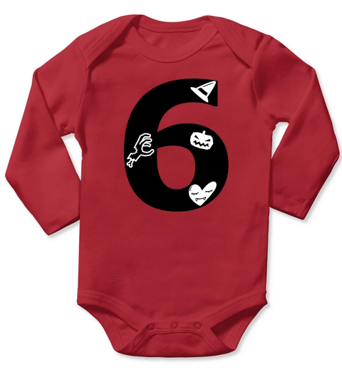 Halloween Alphabets Numbers Clipart 6 Long Sleeve Baby One-Piece