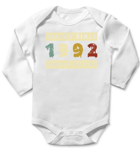 Halloween Spooky Since 1992 Retro Birth Year Long Sleeve Baby One-Piece