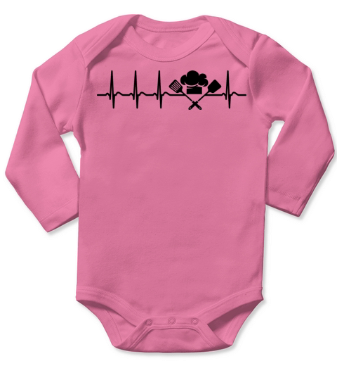 Heart Beating Cooking Restaurant Owner Gift Ideas Long Sleeve Baby One-Piece