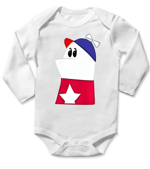 Homestar Runner Long Sleeve Baby One-Piece