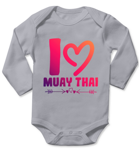 I love Muay Thai Long Sleeve Baby One-Piece