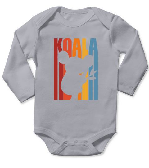 Koala Retro Vintage Long Sleeve Baby One-Piece
