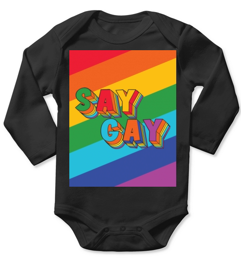 LBGT Flag Gay Pride Human Vintage Rainbow Long Sleeve Baby One-Piece