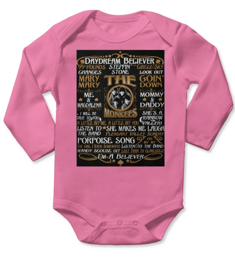 Limited Editon! Must have shirt for The Monkees Fans Long Sleeve Baby One-Piece