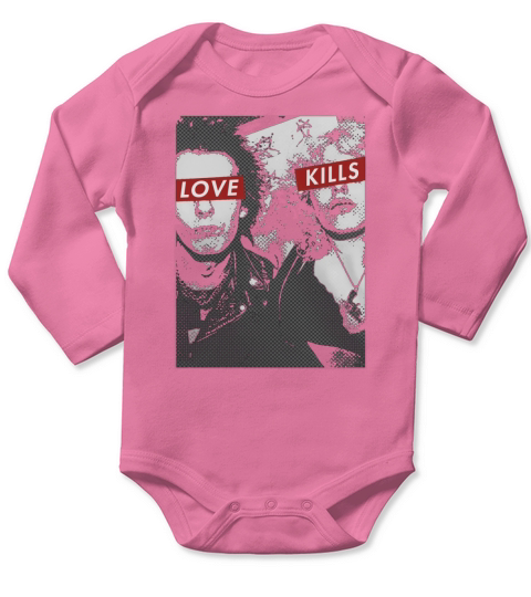 Love Kills - Sid &amp;amp; Nancy Long Sleeve Baby One-Piece