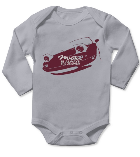 Miata is always the answer Long Sleeve Baby One-Piece