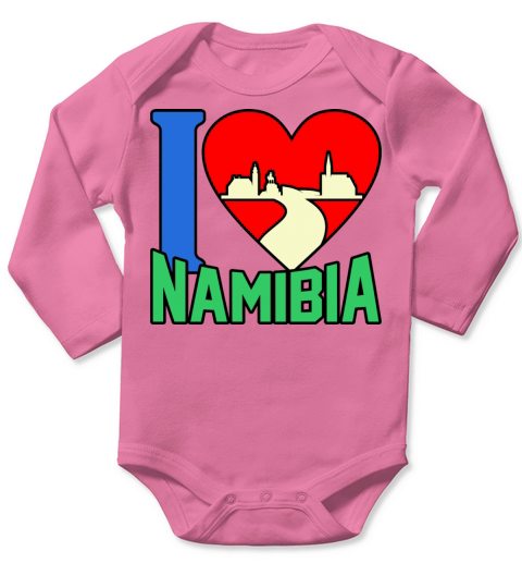 Namibia Flag Vintage Distressed Namibia Long Sleeve Baby One-Piece
