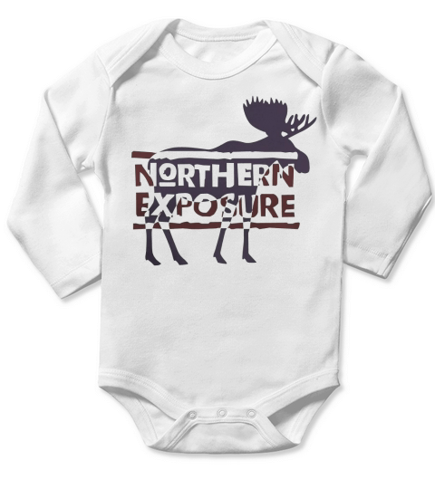 Northern Exposure Moose Long Sleeve Baby One-Piece