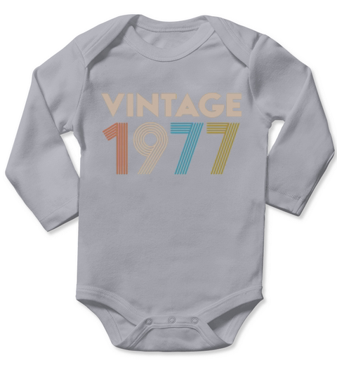 Official vintage 1977 shirt Long Sleeve Baby One-Piece