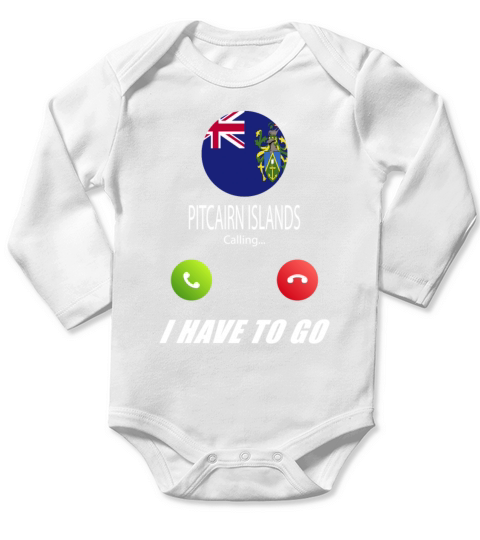 Pitcairn Islands is calling Is calling Flag Saying Long Sleeve Baby One-Piece