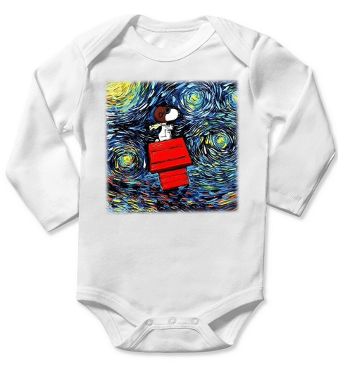Snoopy Fly Long Sleeve Baby One-Piece