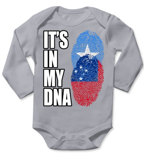 Somali And Samoan Vintage Heritage DNA Flag Long Sleeve Baby One-Piece