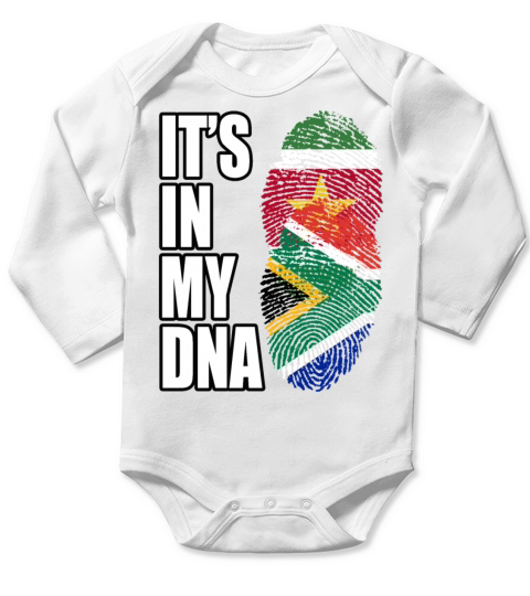 Surinamese And South African Vintage Heritage DNA Long Sleeve Baby One-Piece
