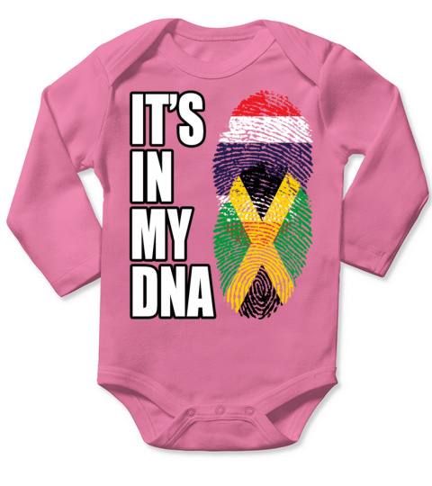 Thai And Jamaican Vintage Heritage DNA Flag Long Sleeve Baby One-Piece