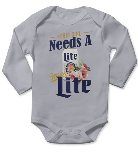 This girl needs a Miller Lite - Baby Onesie Long Sleeve Baby One-Piece