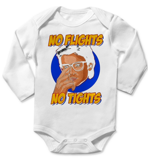 Tom Wellings No Flights, No Tights Long Sleeve Baby One-Piece