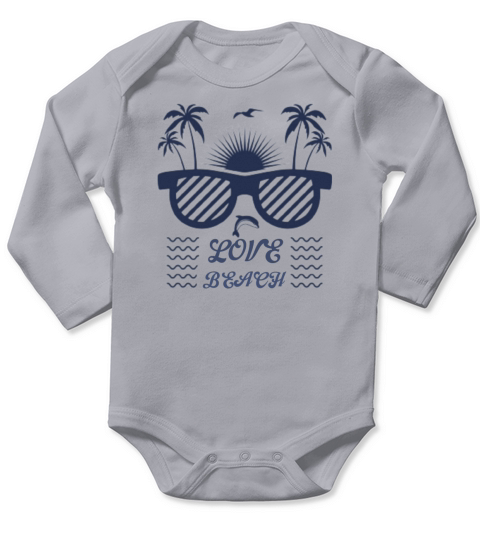 Vacation T-shirt Long Sleeve Baby One-Piece