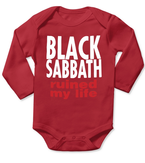 Vintage 1990s Black Sabbath Ruined My Life Long Sleeve Baby One-Piece