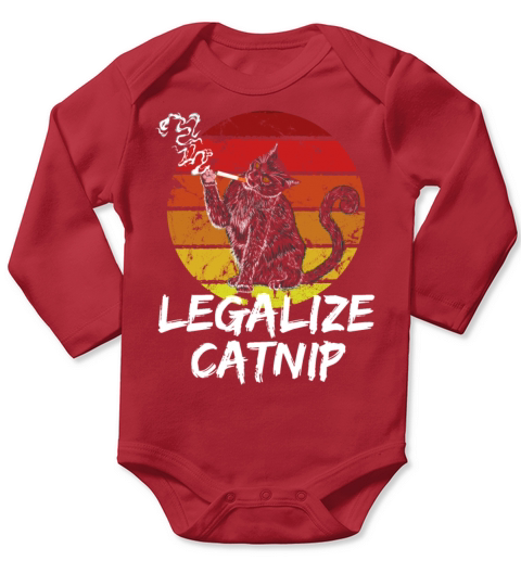 Vintage Legalize Catnip Cat Owner Long Sleeve Baby One-Piece