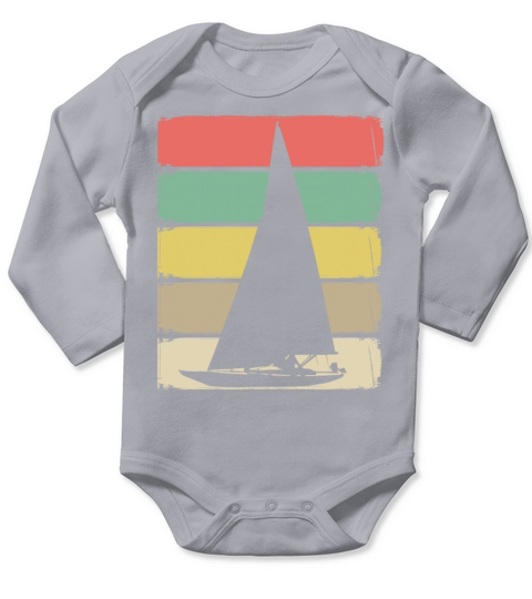 Vintage Sailboat Boat Ship Sailor Yacht Sailing Long Sleeve Baby One-Piece
