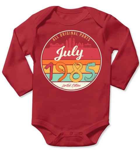 Year Of Construction July 1985 Long Sleeve Baby One-Piece