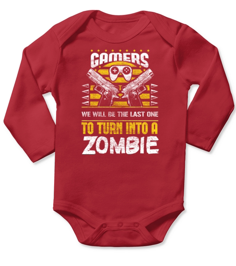 Zombie Apocalypse Gaming Gift Long Sleeve Baby One-Piece