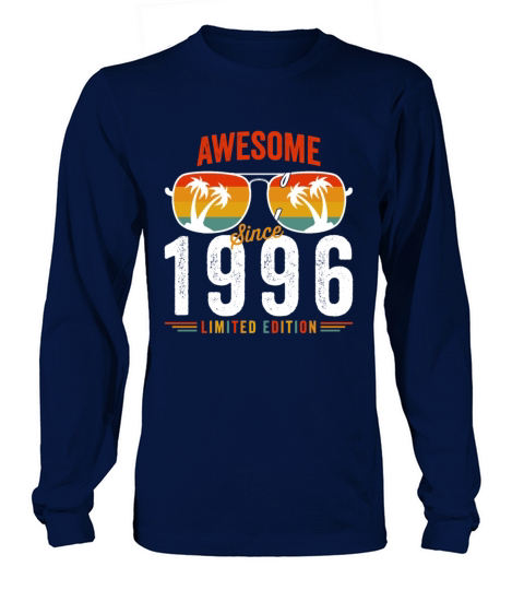 Awesome Since 1996 Birthday Retro Vintage 26 27 Ye Long sleeved Unisex