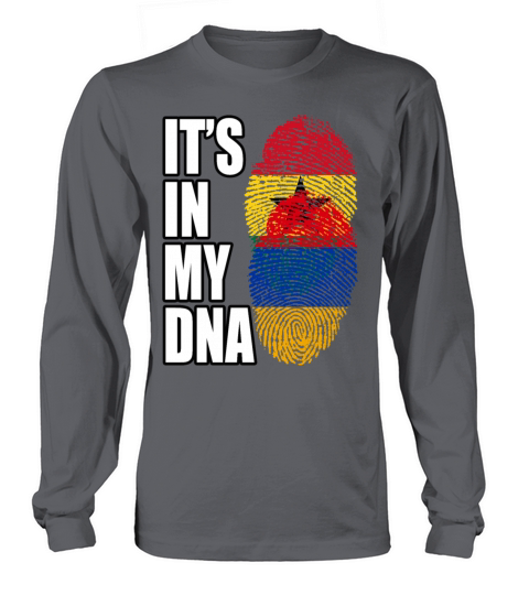Ghanaian And Armenian Mix Heritage DNA Flag Long sleeved Unisex