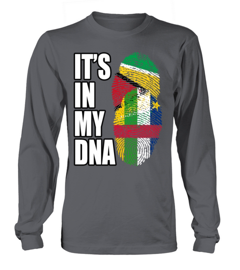 Guyanese And Central African Mix Heritage DNA Flag Long sleeved Unisex
