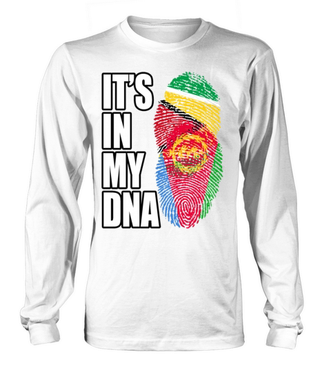 Guyanese And Eritrean Mix Heritage DNA Flag Long sleeved Unisex