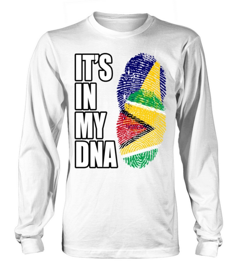Tokelauan And Guyanese Mix Heritage DNA Flag Long sleeved Unisex