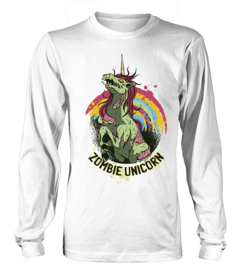 Zombie unicorn Long sleeved Unisex
