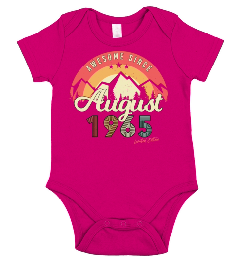 1965 August Vintage Short Sleeve Baby One-Piece