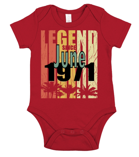 1971 vintage born in June gift Short Sleeve Baby One-Piece