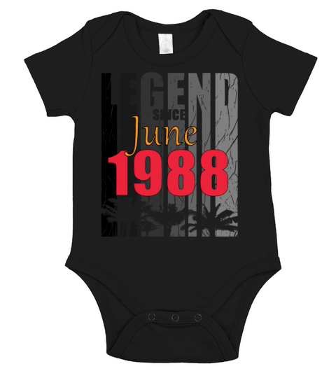 1988 vintage born in June gift Short Sleeve Baby One-Piece