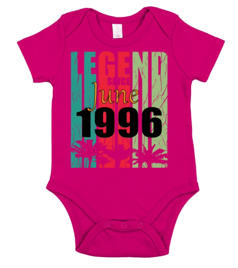 1996 vintage born in June gift Short Sleeve Baby One-Piece