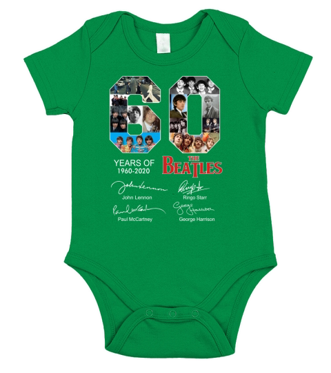 60 years of The Beatles 1960 2020 signatures autographed shirt Short Sleeve Baby One-Piece