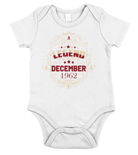 60th Birthday Gifts December 1962 Vintage Sayings Short Sleeve Baby One-Piece